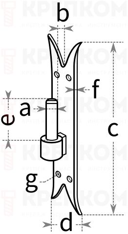 Петля половинная Gah Alberts - схема