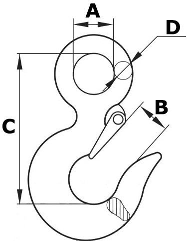 Чалочный крюк тип 320а - чертеж