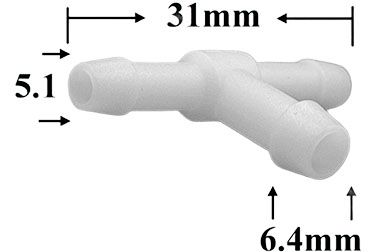 Соединитель трубок тройник автомобильный AS-1198 - схема
