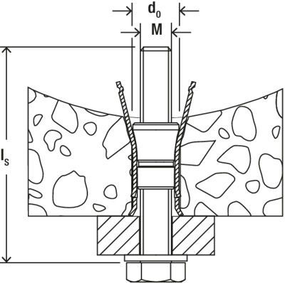 Анкер-гильза Fischer - схема, чертёж