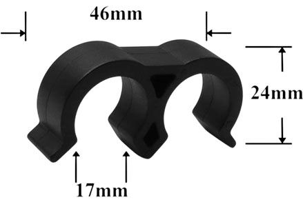 Клипса автомобильная для проводов и трубок AS-1026 - схема