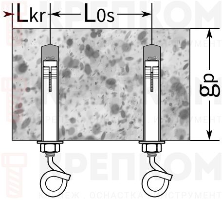 Распорный анкер с качельным крюком LHH - изображение