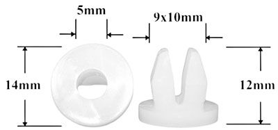 Вставка автомобильная под саморез AS-1005 - схема