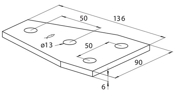 Пластина соединительная Fischer FFF 4D - схема