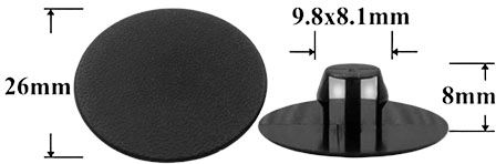 Автомобильная крепежная вставка-заглушка AS-272 - схема