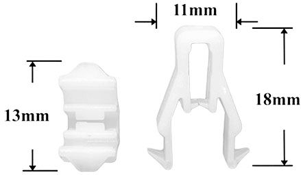 Клипса автомобильная крепежная фигурная AS-1311 - схема