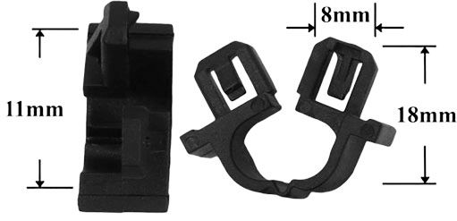 Клипса автомобильная для проводов и трубок AS-1368 - схема