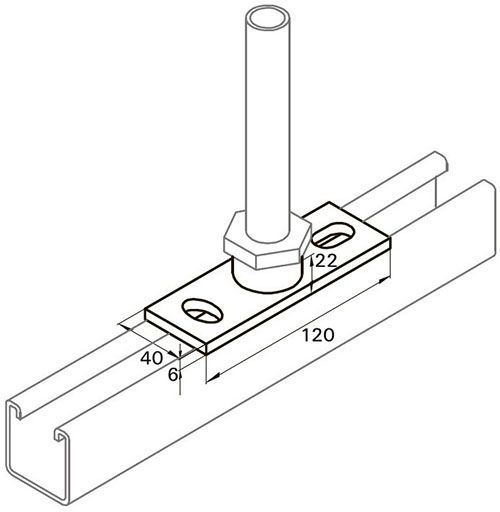 Площадка с гайкой FKB 3/4" оц FISCHER 550475