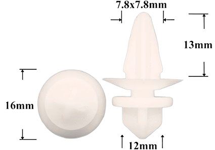 Клипса автомобильная крепежная фигурная AS-258 - схема