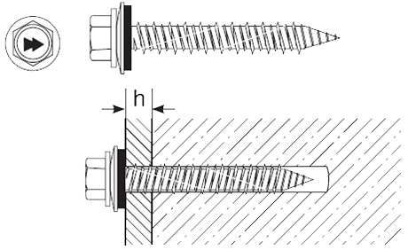 Саморез HARPOON HCC-R - чертеж, схема