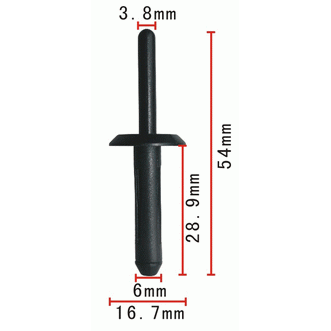 Заклепка автомобильная пластиковая 477 для GM