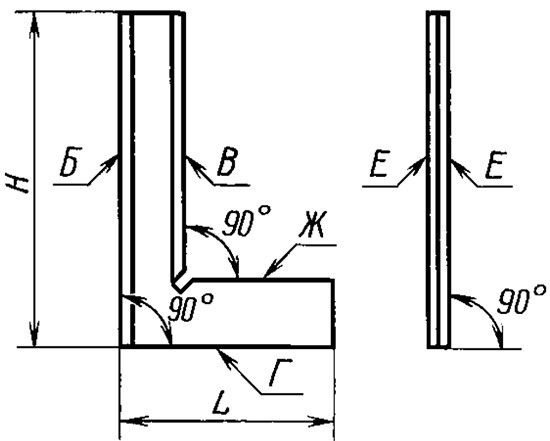 Угольник типа УЛП - чертеж