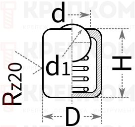 Пресс-масленка 3.2.2 ГОСТ 19853-74 - схема, чертеж