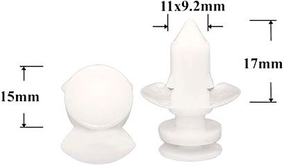 Клипса автомобильная крепежная фигурная AS-225 - схема