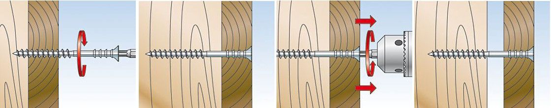 Самонарезающий юстировочный шуруп - монтаж
