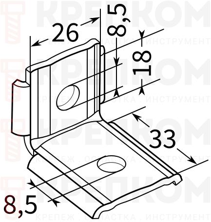 Уголок монтажный для профиля FLS Fischer MW 90°-применение