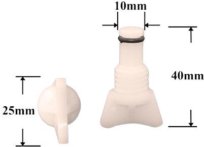 Клипса автомобильная крепежная фигурная AS-1141 - схема