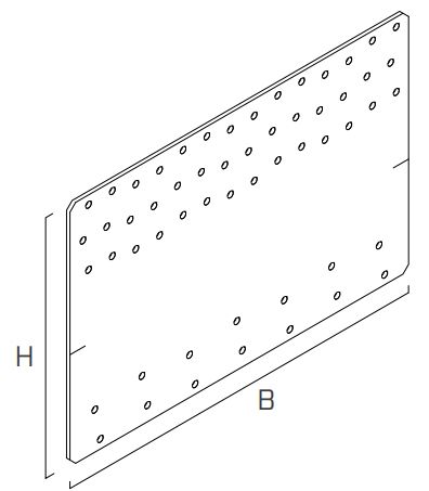 Пластина 300х200х3 Titan Plate T Holz Technic TTP300 - схема