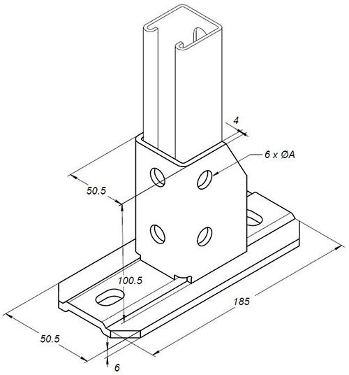 Фланец FBP 41N Fischer 559188, горячий цинк