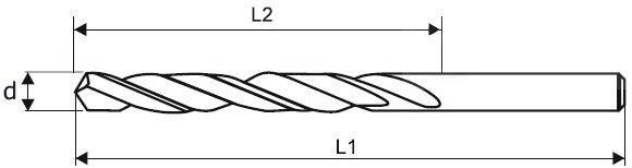 Набор сверл по металлу сталь Р6М5 класс B Professional Stayer - схема