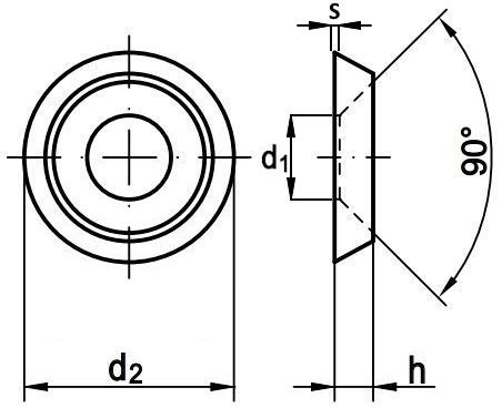 Пустотелая шайба-розетка WS9255 - схема
