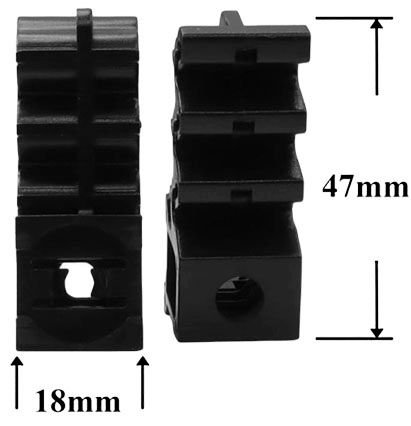 Клипса автомобильная для проводов и трубок AS-1203 - схема