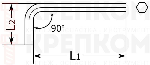 Набор имбусовыех ключей Standard Stayer 27405-H8 - схема
