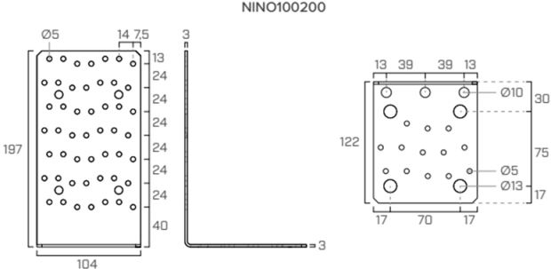 Схема уголка JKR 100200 (NINO)