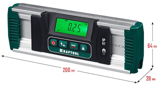 Уровень-уклономер электронный Extrem 0 - 360° Extrem Kraftool 34686