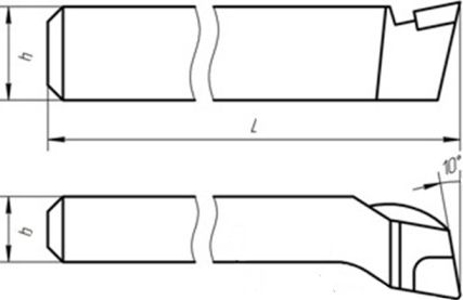 ГОСТ 18880-73 левый подрезной отогнутый резец