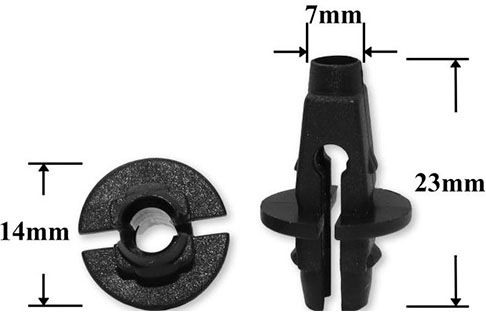 Вставка автомобильная под саморез AS-1185 - схема