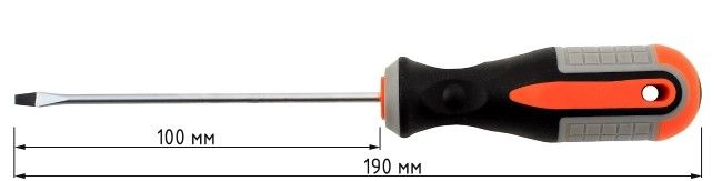 Отвертка шлицевая SL3x100 мм Ombra ROUND GRIP 750310