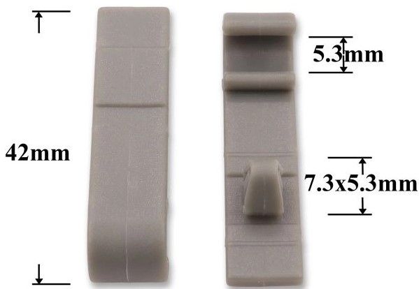 Клипса автомобильная для проводов и трубок AS-127 - схема