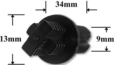 Клипса автомобильная крепежная нажимная AS-1245 - схема