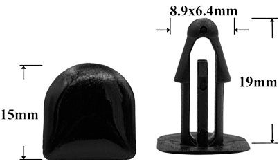 Автомобильная крепежная вставка-заглушка AS-100 - схема