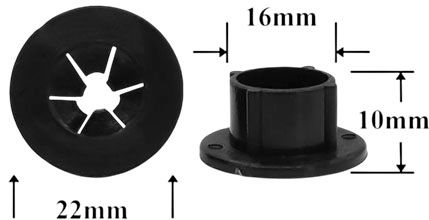 Вставка автомобильная под саморез AS-1096 - схема