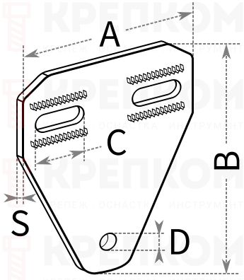 Кронштейн для профиля FMP Fischer FMVB P 547832 - схема, чертеж
