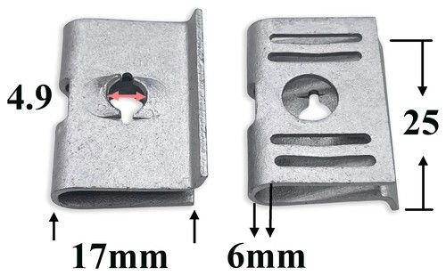 Скоба металлическая 17x25 под саморез H2396