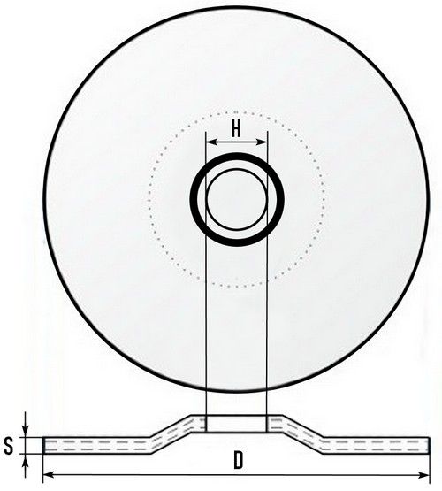 Диск шлифовальный по нержавеющей стали G-Wendt New York - схема, чертеж