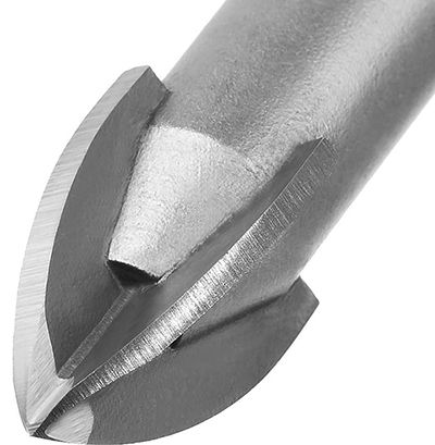 Сверло по стеклу и керамике шестигранный хвостовик Профессионал ЗУБР - рабочая часть