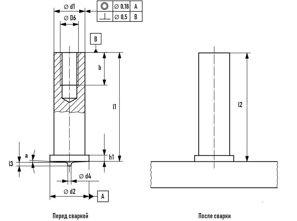 втулка приварная резьбовая схема
