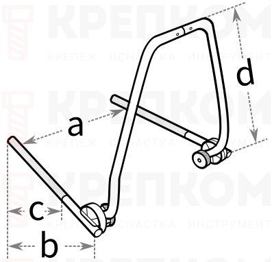 Держатель для велосипедов настенный Gah Alberts 802325 - схема, чертеж