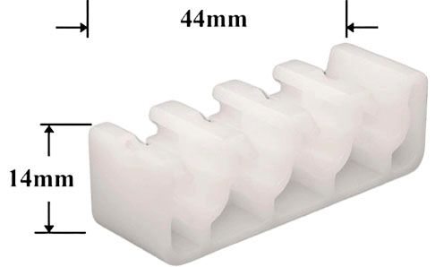 Клипса автомобильная для проводов и трубок AS-1376 - схема