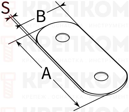 Пластина бытовая оцинкованная - схема