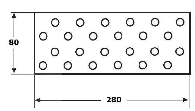 Крепежная пластина 80х280х2 схема