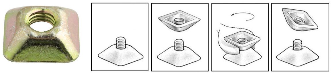 Антивандальная гайка - пирамида - изображение