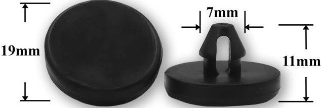 Автомобильная крепежная вставка-заглушка AS-1398 - схема