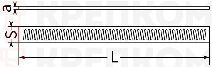 Хомут ленточный червячный 30 м/9 мм NA001994 - схема