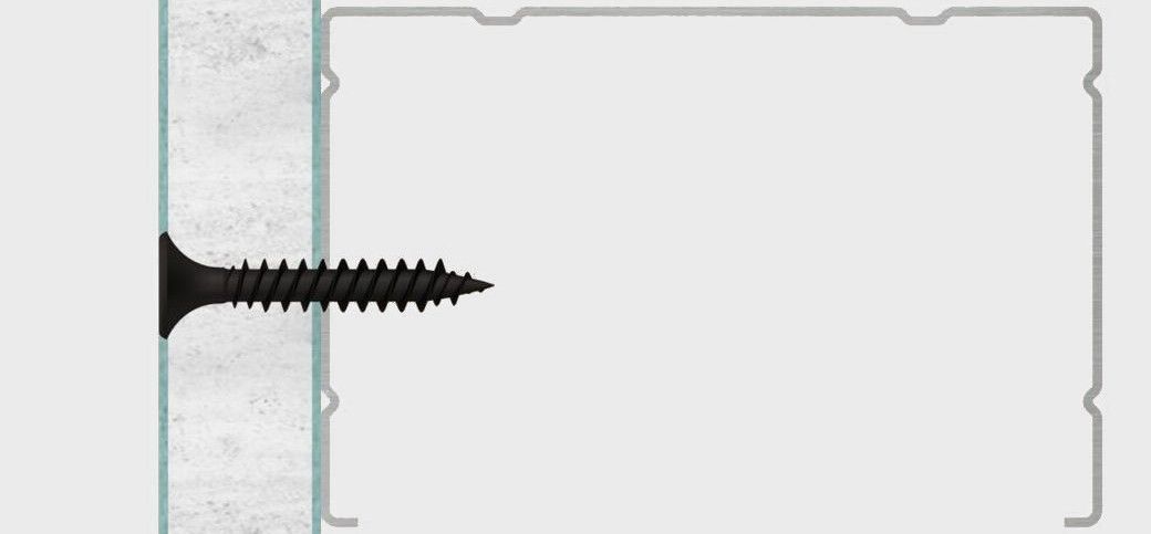 Черный саморез для гипсокартона - изображение