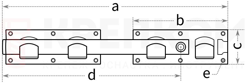 Засов для ворот - схема, чертеж